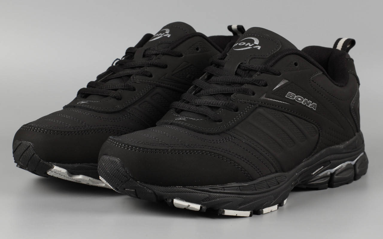 

Кроссовки мужские черные Bona 782D Бона Размеры 41, Черный