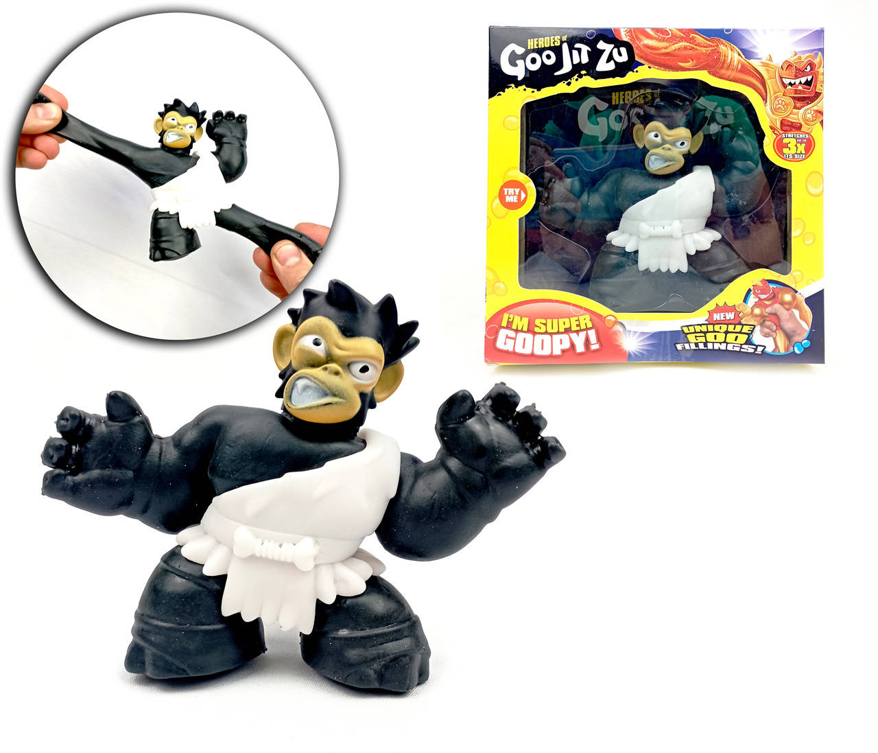 

Игрушка-растяжка 12см , Фигурка Гуджитсу воин Обезьяна Симиан "GooJitZu"