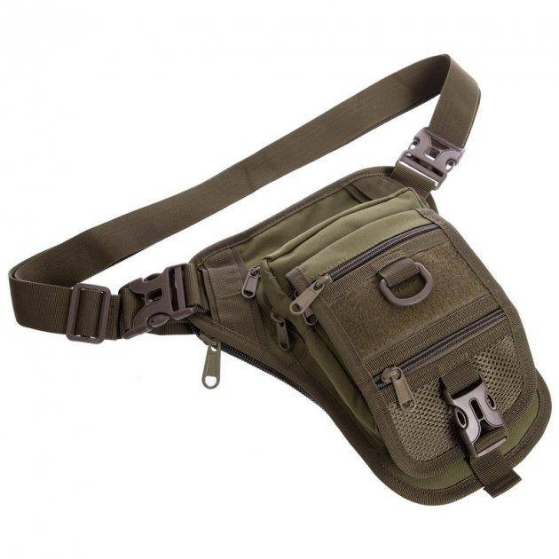 

Сумка тактическая поясная на бедро Tactical TY-970 олива, Оливковый