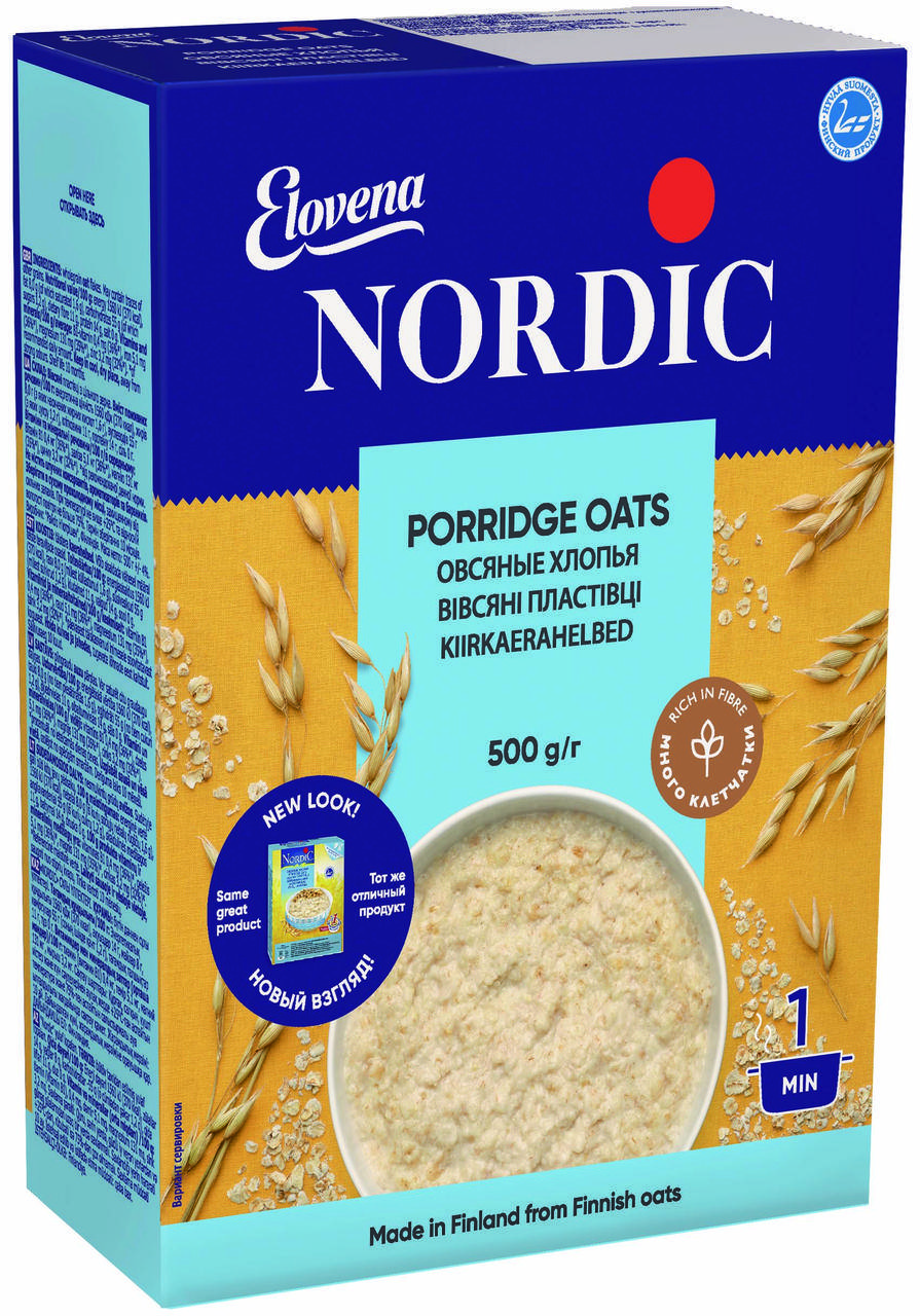 

Овсяные хлопья NORDIC 500г, (10шт/ящ)