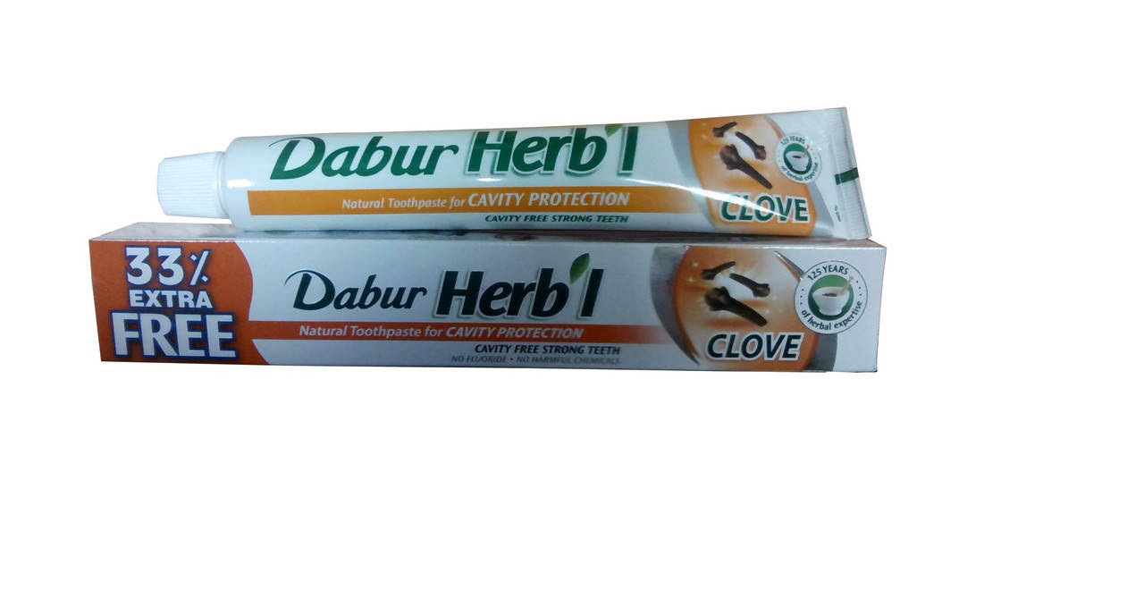 

Зубна паста Дабур Гвоздика без фтору , 75+25 г, Dabur Herb’l Clove, Аюрведа Здесь