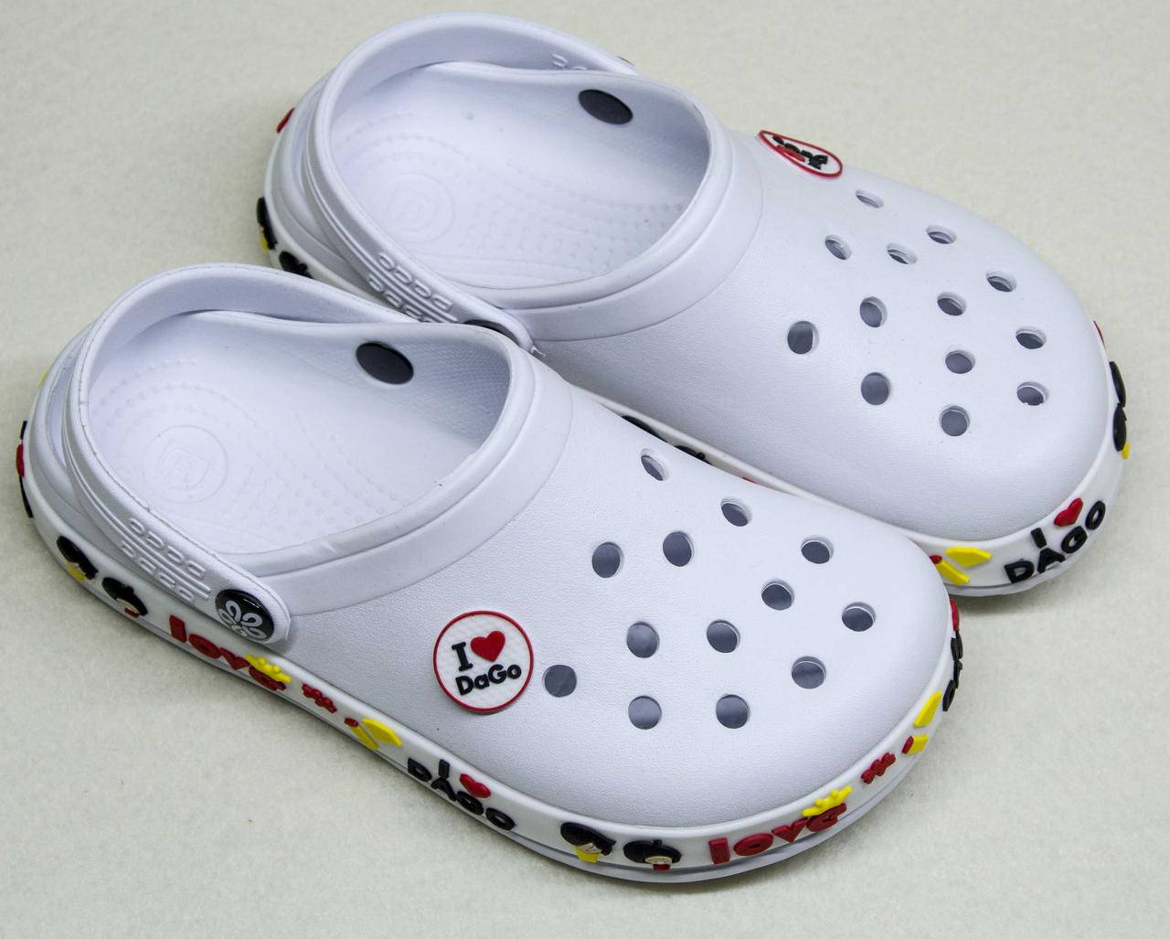 

Женские кроксы белые " Love Crocs" Белый Love 36 и 38 размер 38