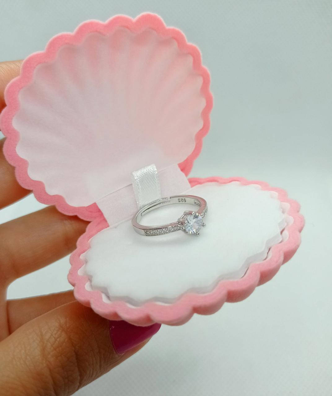 

Безразмерное серебряное женское кольцо с фианитом стерлинговое серебро S925 пробы