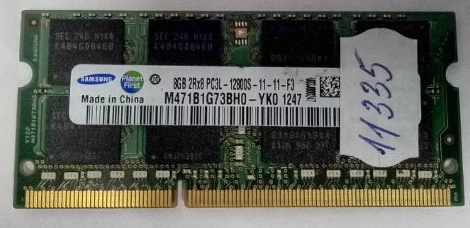 

Оперативная память ноутбука 8Gb SODIMM PC3L 12800S 1.35v 1600Mhz Samsung