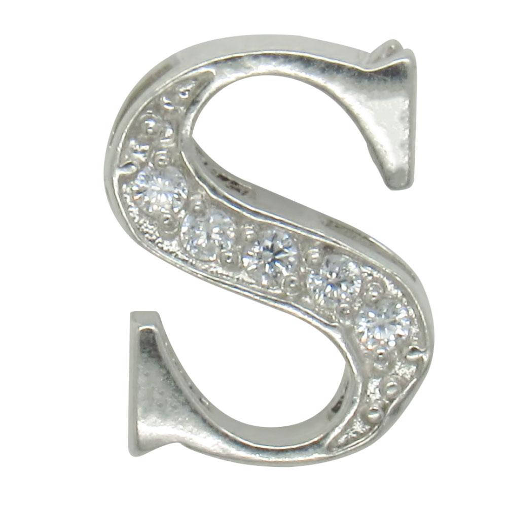 

Серебряная буква на цепочку "S"