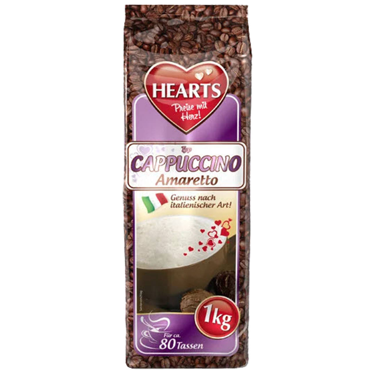 

Капучино Hearts Cappuccino Amaretto со вкусом амаретто 1 кг