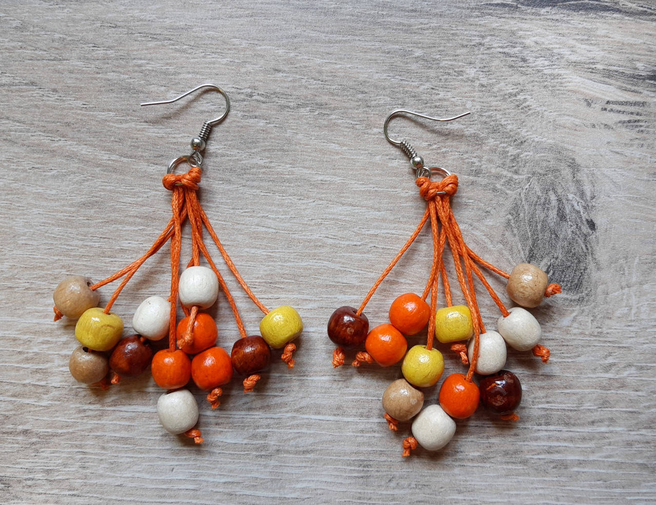 

Сережки Калинове Намисто. Помаранчево-кольорові.