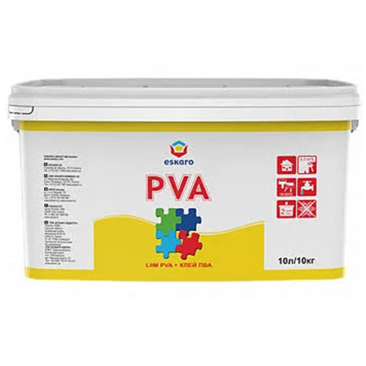 

Клей PVA Liim Eskaro 10л, Белый
