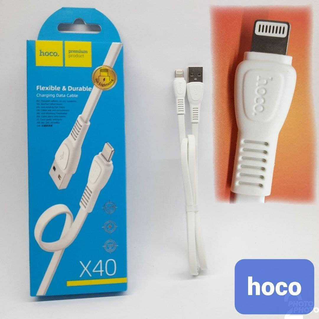 

Кабель Lightning для зарядки IPhone 1м Hoco, Белый