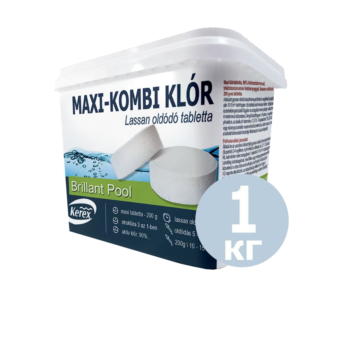 

Таблетки для бассейна MAX «Комби хлор 3 в 1» Kerex 80002, 1 кг (Венгрия)