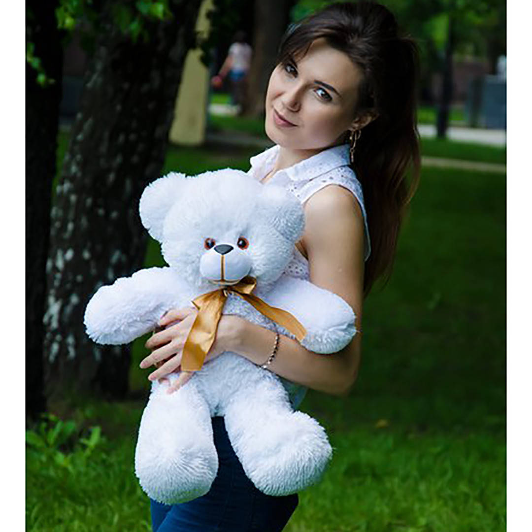 

Плюшевые медведи: Плюшевый медвежонок Рафаэль 0,5 метра (50 см), Белый