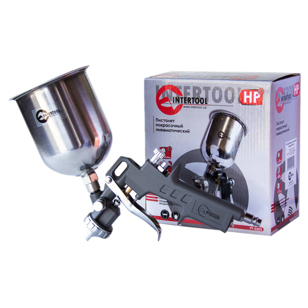 

Краскопульт (пистолет покрасочный) 1,5мм HP Intertool PT-0205