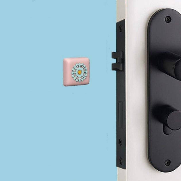 

Антиударная накладка на стену Белый штурвал Little bean FZJD4 Розовый