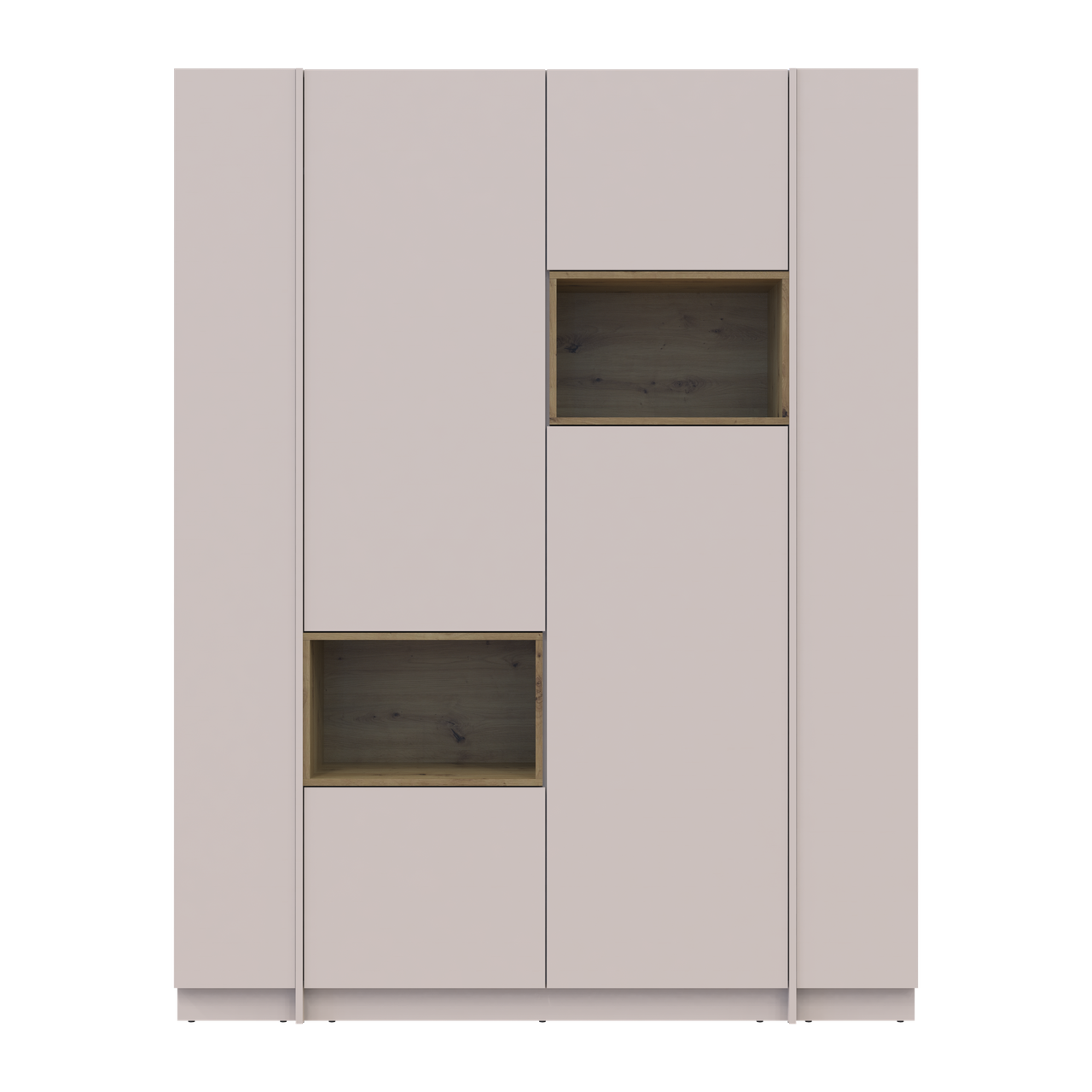 Шафа для одягу з нішею та етажеркою Doros Дейл Кашемір/Дуб Артізан 2 ДСП 143.2х52х220 (44900336) 4