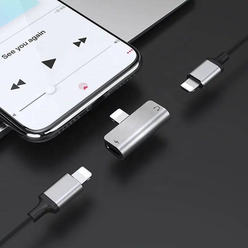 

Переходник конвертер аудио 2 в 1 Lightning - Lightning Hoco LS24 310шт 7939