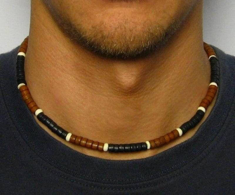 

Короткие мужские бусы Vantuatu VN109 из кости