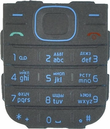 

Клавиатура для Nokia 1208, Nokia 1200, Темно-серая /Кнопки/Клавиши /нокиа