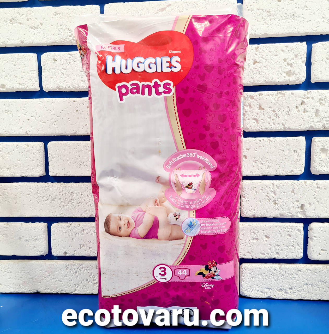 

Подгузники-трусики Huggies Pants для девочек 3(6-11кг) 44шт.