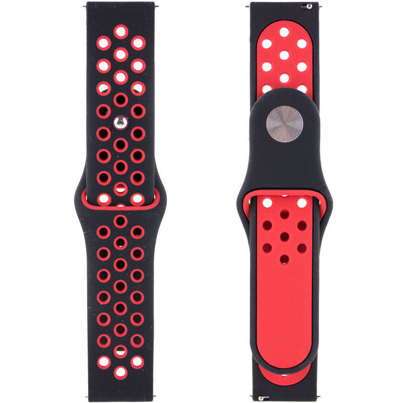 

Силиконовый Ремешок для Xiaomi Amazfit/Samsung 20 mm (black/red)