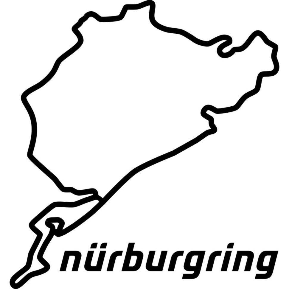 

Виниловая наклейка на автомобиль - Гоночная трасса Nurburgring / Нюрбургринг