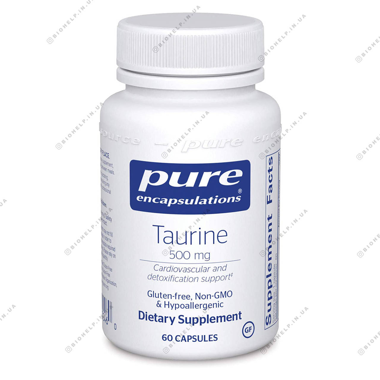 

Pure Encapsulations Taurine, 500 mg, 60 Capsules