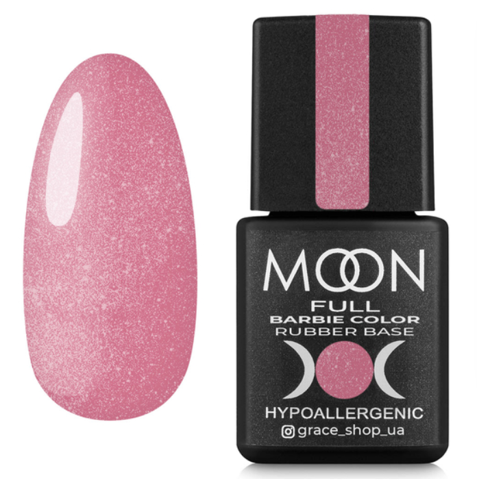 

База Moon Full Barbie Color 04 (персиковый с серебристым микроблеском), 8 мл