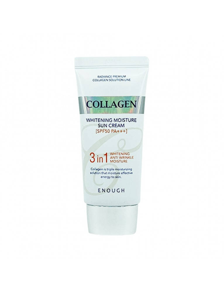 

Осветляющий увлажняющий солнцезащитный крем с коллагеном Enough Collagen Whitening Moisture Sun Cream SPF50 Об