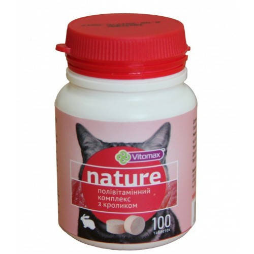 

Vitomax Полівітамінний комплекс Nature для котів з кроликом 100 т, шт