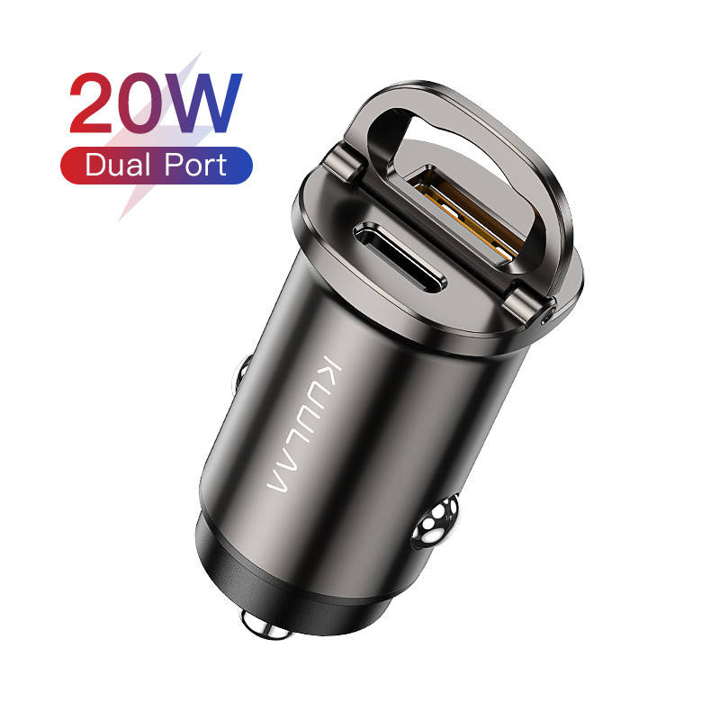 

Автомобильное зарядное устройство 20W быстрая зарядка QC+PD для телефона KUULAA KL-CD48 Black