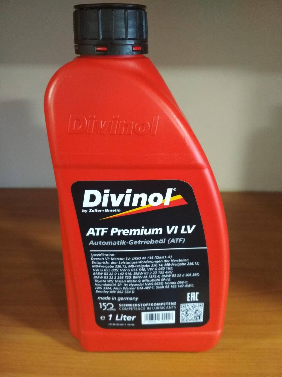 

DIVINOL ATF Premium VI(кан,1литр)