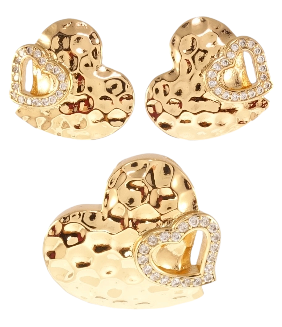 

Набор Xuping Позолота 18K Серьги Кулон "Декоративные сердечки"