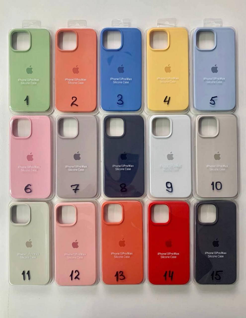 

Чехол Silicone Full Cover для Apple iPhone 13 pro max, Разные цвета