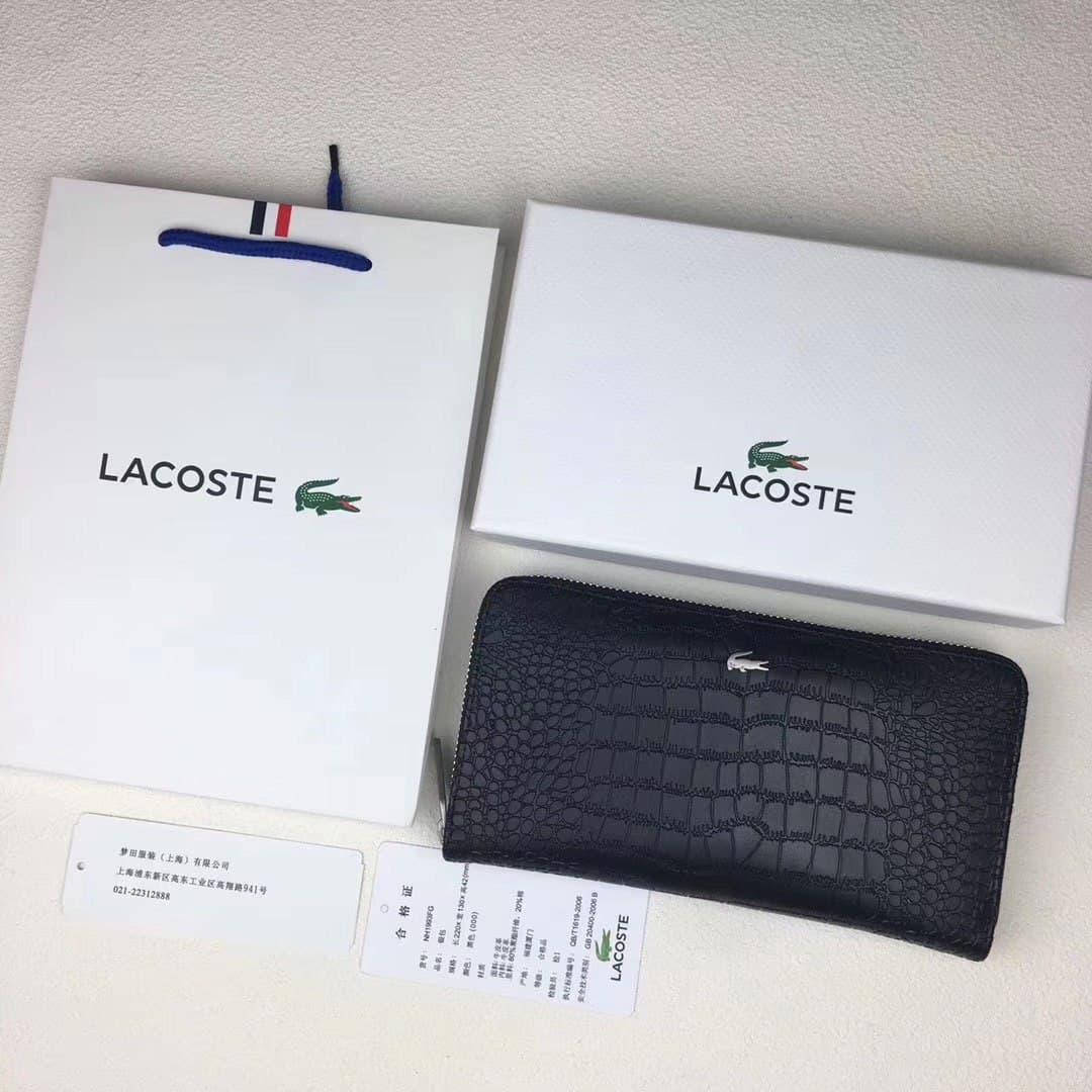 

Мужской кожаный кошелёк Lacoste + Пакет