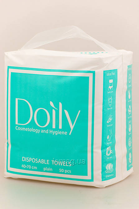 

Doily Полотенца в пачке COMPACT 40х70 см, упаковка 50 шт - Гладкие, Белый