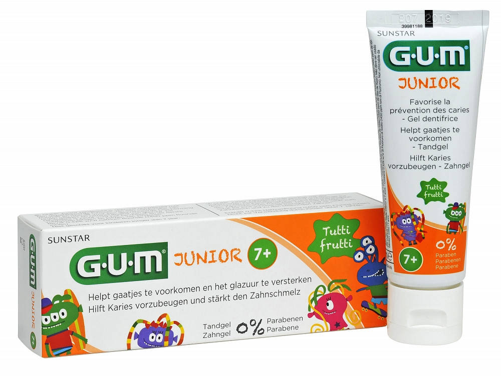 

Детская зубная паста гель GUM Junior 7-12 лет, 50 мл П