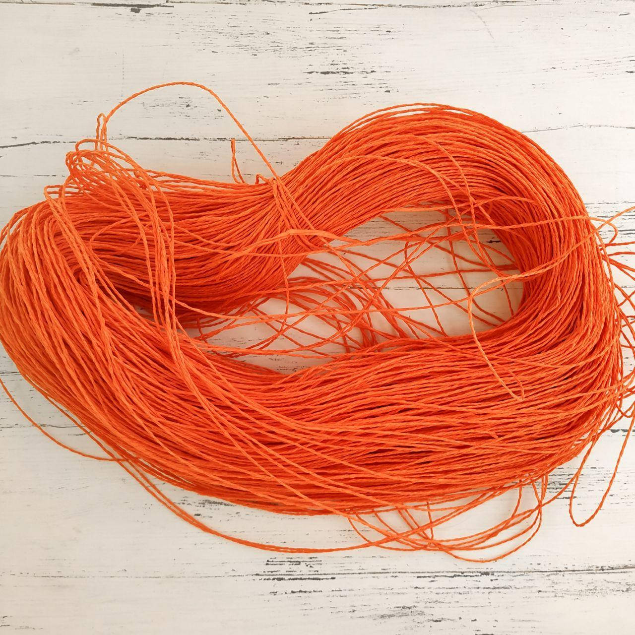 

Рафия соломка для вязания шляп, сумок оранжевый