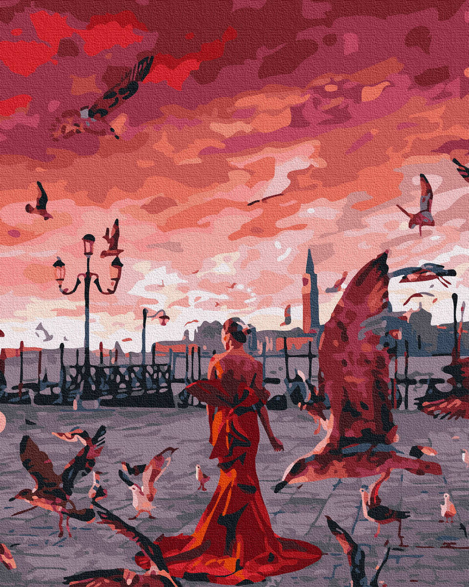 

Рисование по номерам Закат на набережной (ATG0018) 40 х 50 см (Без коробки)