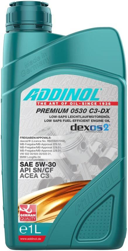 

ADDINOL (5W-30) PREMIUM 0530 C3-DX 1л канистра