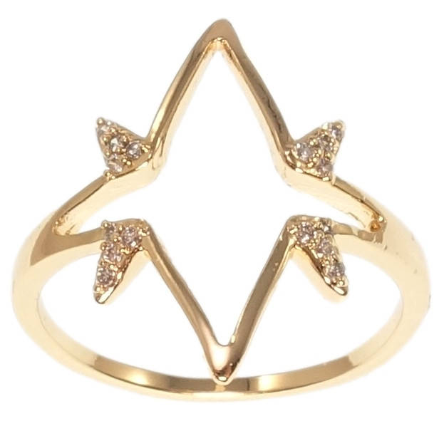 

Кольцо Xuping M&L желтый оттенок "Декоративная звезда" р. 17,18