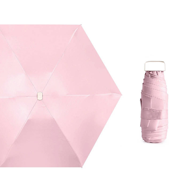 

Мини-зонт Lesko QY7010 карманный женский Pink, Розовый