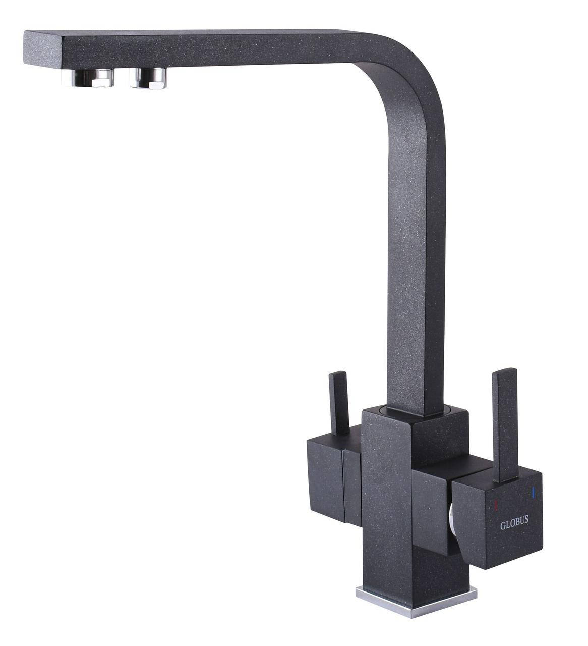 

Смеситель для кухни под осмос Globus Lux GLLR-0111-1-ONIX Черный Графит