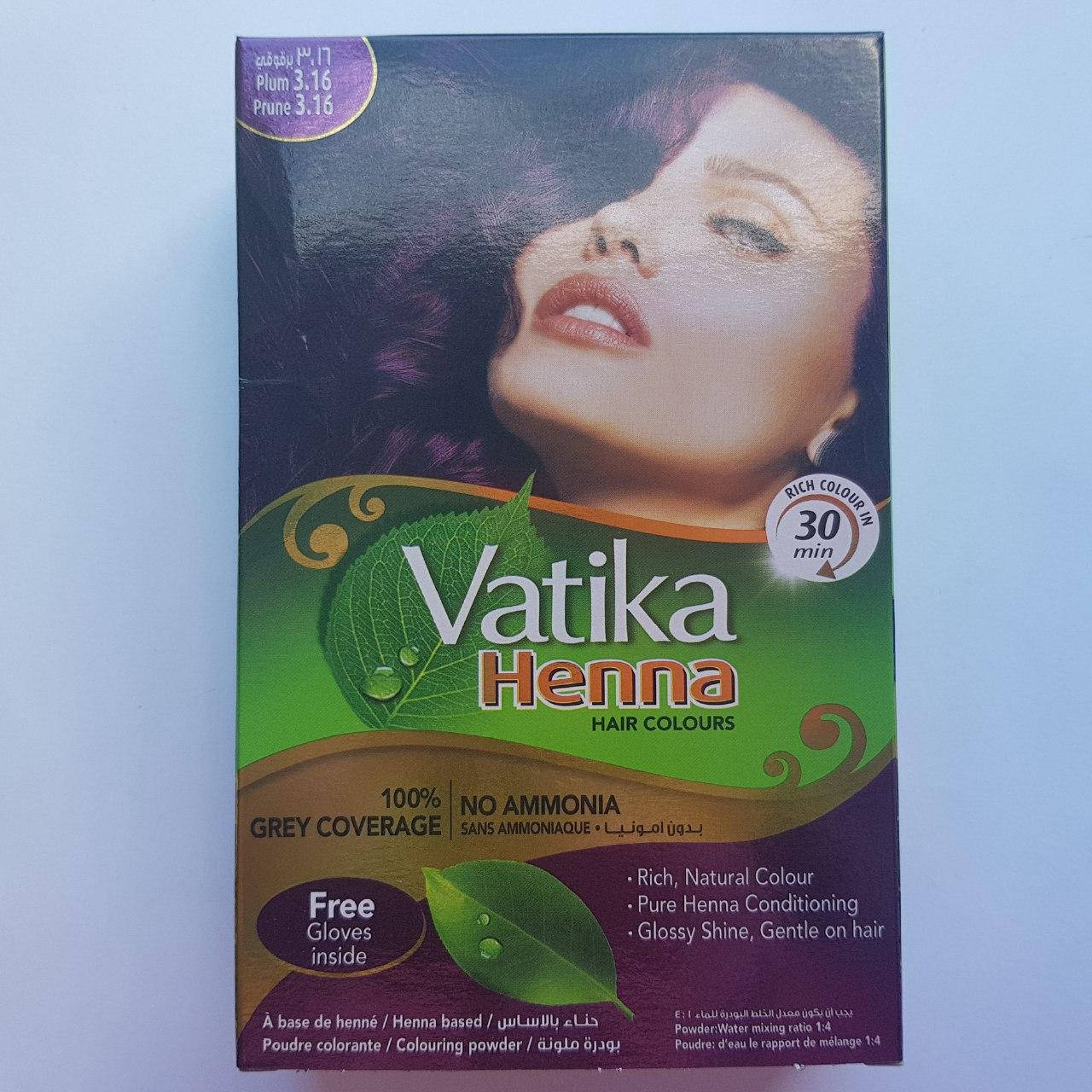 

Индийская краска для волос Слива с хной Vatika Henna
