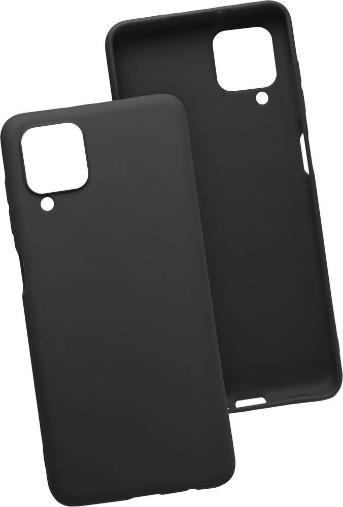 

Матовый чехол OneShot Samsung Galaxy A12 A125 (силиконовая накладка) (Самсунг Галакси А12), Черный