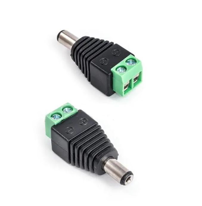 

Штекер питания Power jack 5,5mm "папа" - клемма 2pin для светодиодной ленты и блоков питания