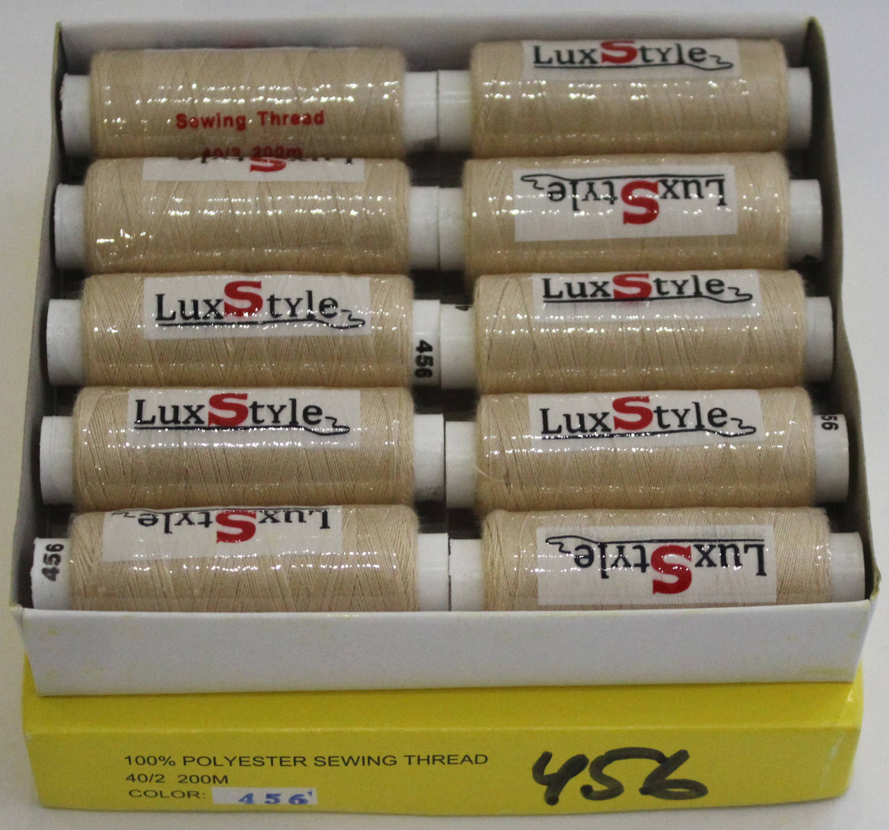 

Нитки швейные LuxStyle 40/2-200м (100% полиэстeр) №456, Разные цвета