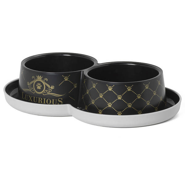 

Moderna Double Trendy Dinner Luxurious МОДЕРНА ЛАКШЕРИЗ двойная миска для котов, 2х350мл, Черный