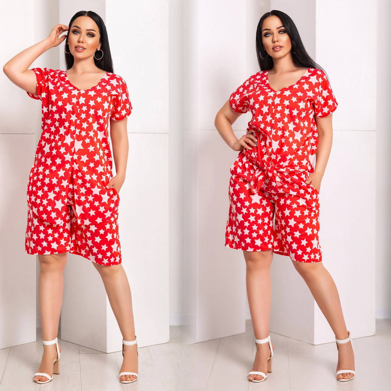 

Женский летний костюм с шортами