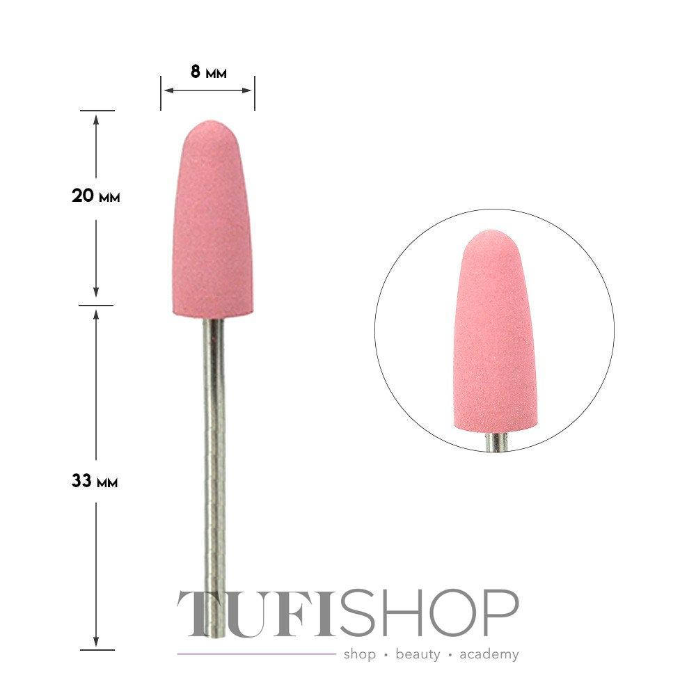 

Полировщик Tufi Profi силиконовый средний конус закругленный, средний абразив (розовый) (824P)