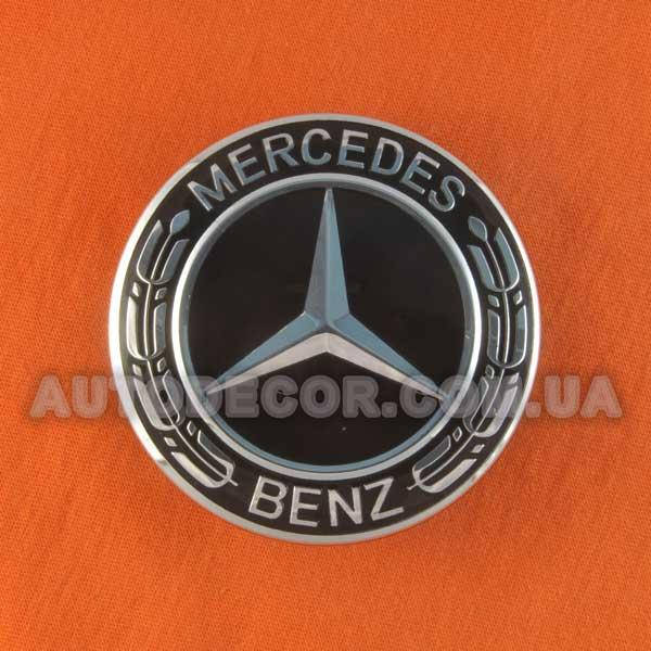 

Колпачки заглушки на литые диски Mercedes (75/70/16) черный герб A1714000025 NEW