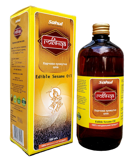 

Кунжутное масло, пищевое, первого холодного отжима, Индия, 0,5 литра ГОВИНДА